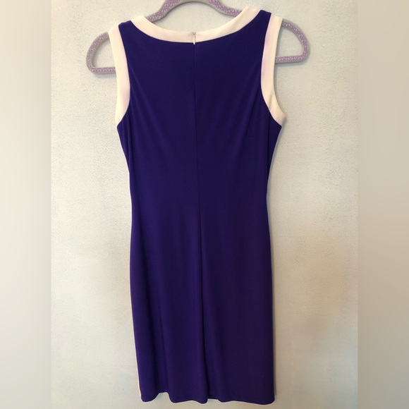 Sporty purple and white dress by Chaps. Size: S. Great quality! Zipper works - Picture 7 of 7